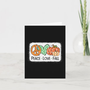 Frieden und Liebe und Herbst Kürbis Herbst Glückli Karte