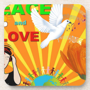 Frieden und Liebe Untersetzer