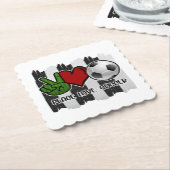 Frieden und Liebe Untersetzer (angewinkelt)