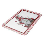 Frieden und Liebe werden zum Bath Mat Badematte (Schrägansicht)