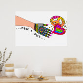 Frieden und Liebe wollen Poster (Küche)