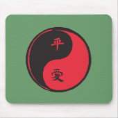 Frieden und Liebe Yinyang Mousepad (Vorne)