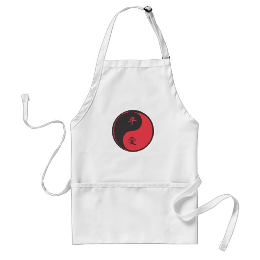 Frieden und Liebe Yinyang Schürze (Vorne)