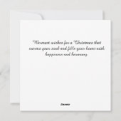 Frieden und Liebe zu Weihnachten (Rückseite)