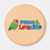 Frieden und Lovebird Magnet (Vorne)