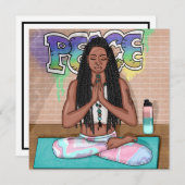 Frieden und Meditation Städtische Kunst (Vorne/Hinten)