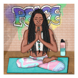 Frieden und Meditation Städtische Kunst Fotodruck