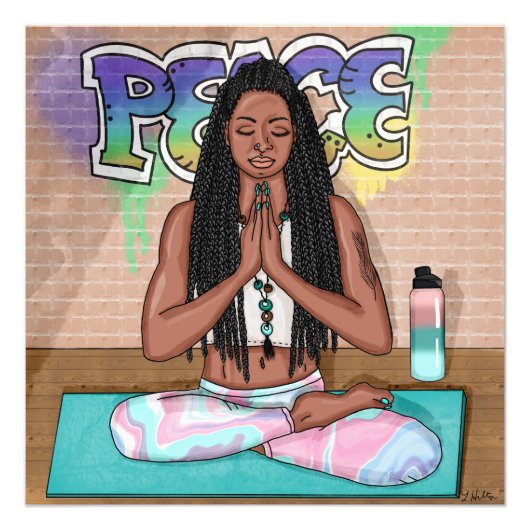 Frieden und Meditation Städtische Kunst Fotodruck (Vorne)