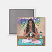 Frieden und Meditation Städtische Kunst Magnet (Vorderseite/Rückseite)
