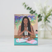 Frieden und Meditation Städtische Kunst Postkarte (Stehend Vorderseite)