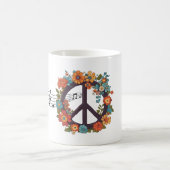 Frieden und Musik Kaffeetasse (Mittel)