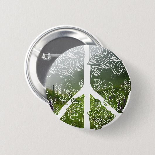 Frieden und Natur Button (Vorne & Hinten)