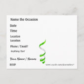 Frieden und Party - durch SRF Einladungspostkarte (Rückseite)