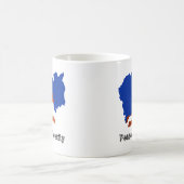 Frieden und Ruhe Blue Kambodscha Karte mit dem Mön Kaffeetasse (Mittel)