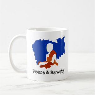Frieden und Ruhe Blue Kambodscha Karte mit dem Mön Kaffeetasse
