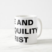 "Frieden und Ruhe in Christus" Klassische Tasse (VorderseiteRechts)