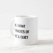 Frieden und Ruhe Kaffeetasse (Vorderseite Links)