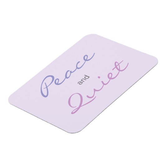 Frieden und ruhige Worte (Lilac) Magnet (Linke Seite)