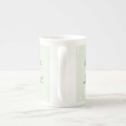 Frieden und ruhige Worte Porzellantasse (Rückseite)