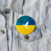 Frieden unter ukrainischer Flagge Button (Beispiel)