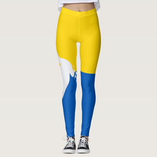 Frieden unter ukrainischer Flagge Leggings (Vorderseite)