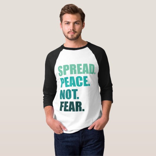 Frieden verbreiten statt Grünen Text Männer fürcht T-Shirt (Vorne ganz)