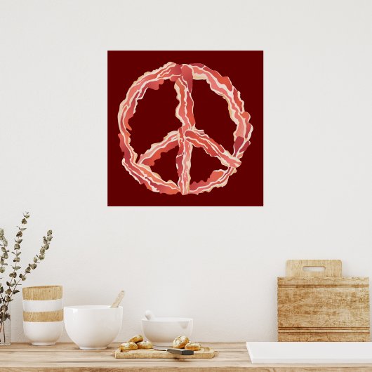 Frieden von Bacon Poster (Küche)