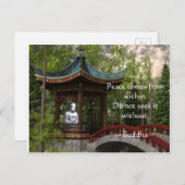 Frieden von innen, Buddha Zitat Postkarte (Vorne/Hinten)