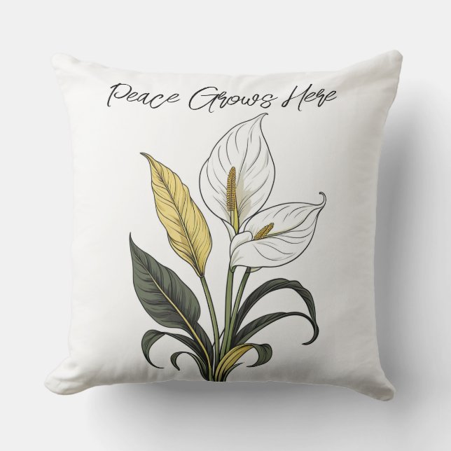 Frieden wächst hier kissen (Vorderseite)