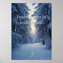Frieden wächst in kalten Orten – Winterliche Ruhe  Poster