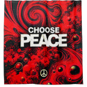 Frieden wählen duschvorhang (Vorderseite)