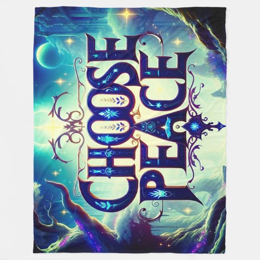 Frieden wählen fleecedecke (Vorderseite)