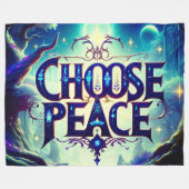 Frieden wählen fleecedecke (Vorderseite (Horizontal))