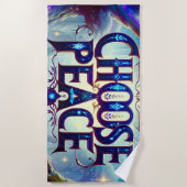 Frieden wählen strandtuch (Vorderseite)