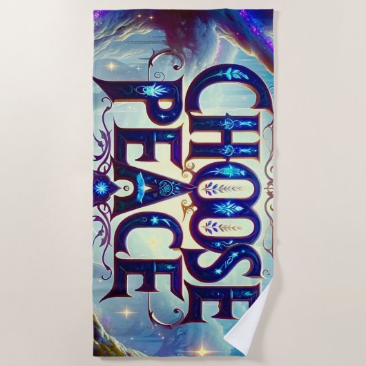 Frieden wählen strandtuch (Vorderseite)