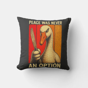 Frieden war nie eine Option Gans Retro-Sonnenunter Kissen