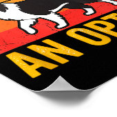 Frieden war nie eine Option Lustiger Border Collie Poster (Ecke)