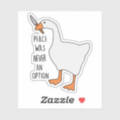 Frieden war nie möglich aufkleber (Blatt)