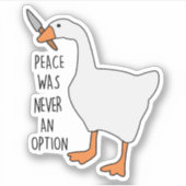Frieden war nie möglich aufkleber (Vorderseite)