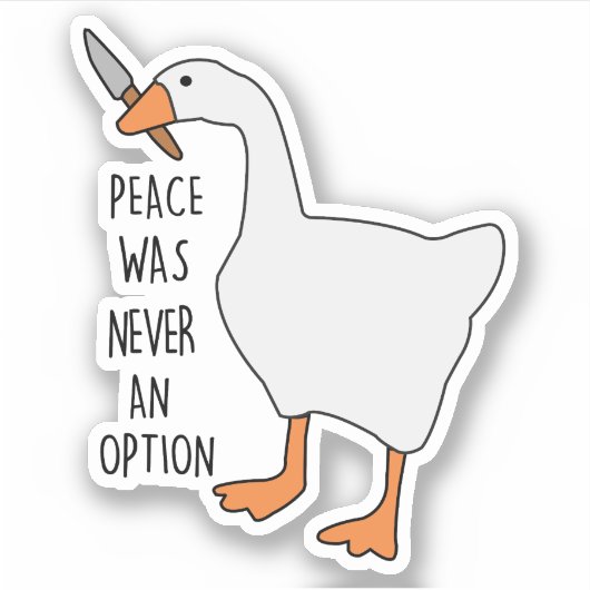 Frieden war nie möglich aufkleber (Vorderseite)