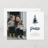 FRIEDEN | Weihnachtsbaum Feiertagspostkarte (Vorne/Hinten)