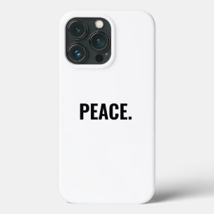 Frieden weißer und schwarzer Text minimalistisch A Case-Mate iPhone Hülle