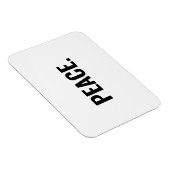 Frieden weißer und schwarzer Text minimalistisch A Magnet (Rechte Seite)