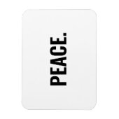 Frieden weißer und schwarzer Text minimalistisch A Magnet (Vertikal)