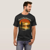 Frieden wird zwischen Abgüssen Retro-Fischer gefun T-Shirt (Vorne ganz)