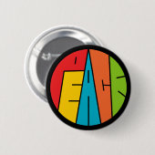 Frieden - Wort-Kunst Button (Vorne & Hinten)