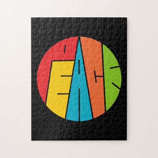 Frieden - Wort-Kunst Puzzle (Vertikal)