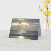 Frieden wünscht Ruhe im Abend Foto im Ozean Karte (Gelbe Blume)