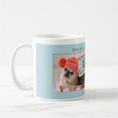 Frieden zu Ihnen Winter-Mops-Tasse durch Möpse und Kaffeetasse (Links)