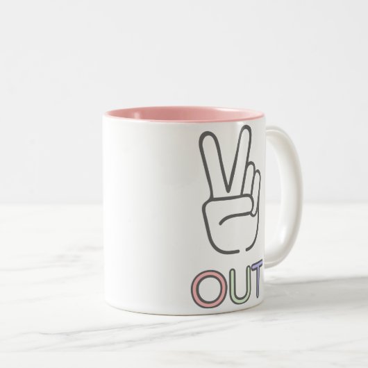 Frieden Zweifarbige Tasse (VorderseiteRechts)